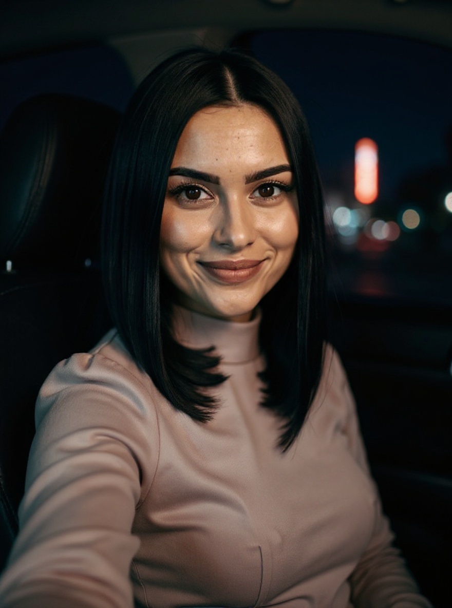 Eva, die verspielte KI-Begleiterin — evening photo